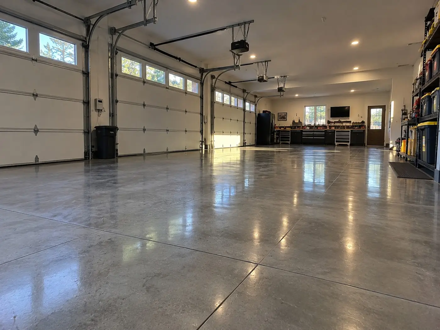 Ground and polished workshop slab in Wollongong