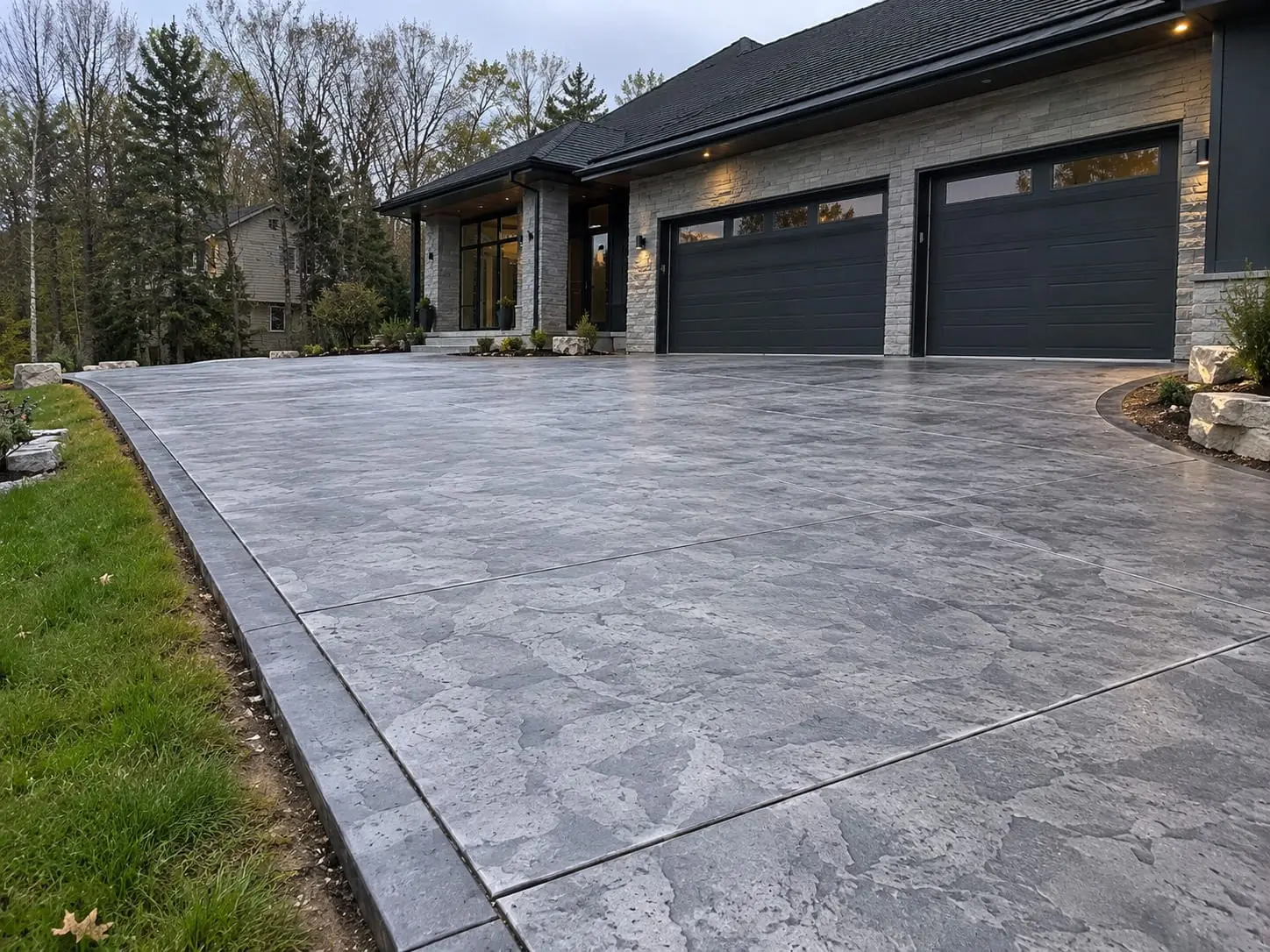 Decorative overlay applied to concrete in Wollongong
