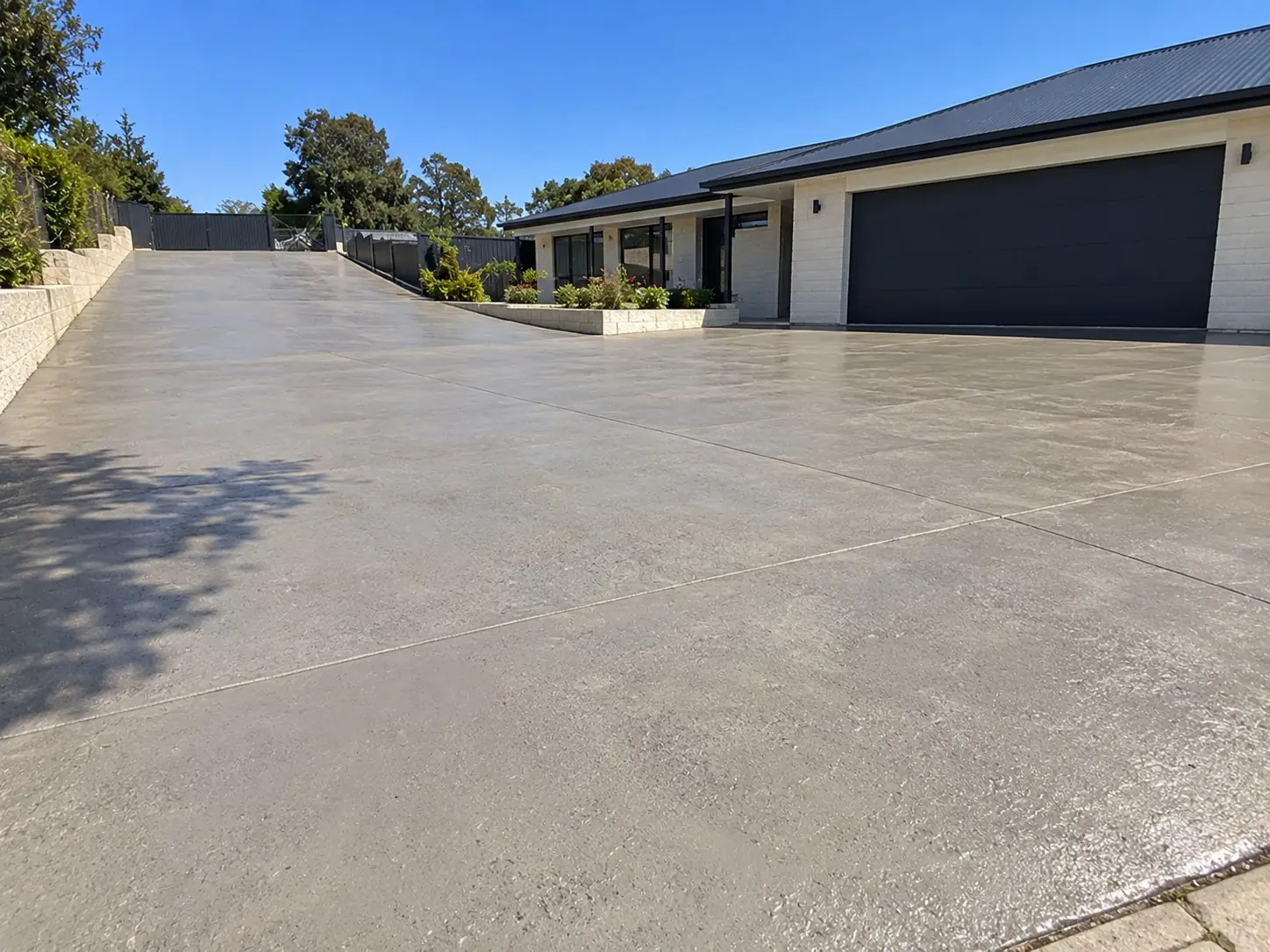 Worn concrete being resurfaced in Wollongong